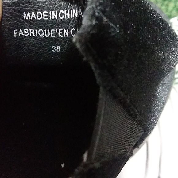 Free People Varsity Black Calf Hair Purple Leather Platform Slip On Loafer Shoe - Picture 10 of 14